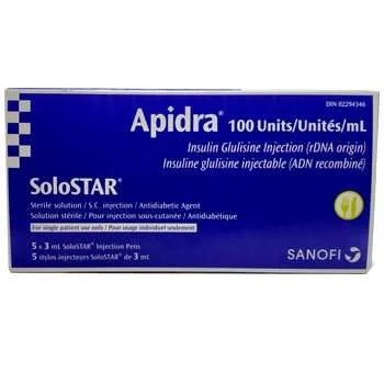 Apidra SoloStar Pen 100 Units / mL Apidra SoloStar Pen 100 Units / mL