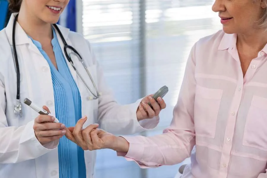 Doctor with Diabetes Patient