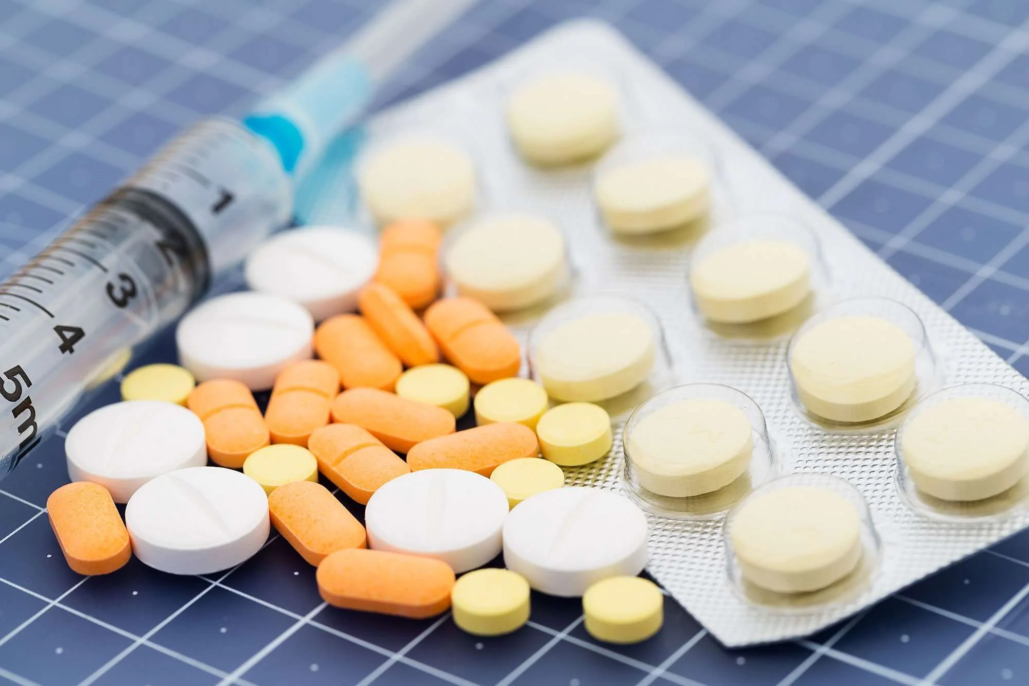 Syringe and Oral Medications (Pills, Tablets)
