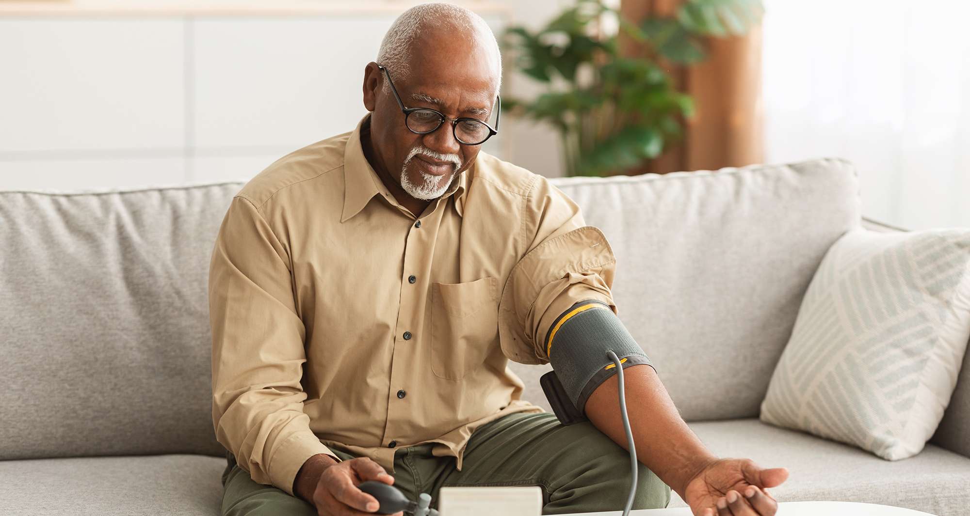 Man Checking Blood Pressure