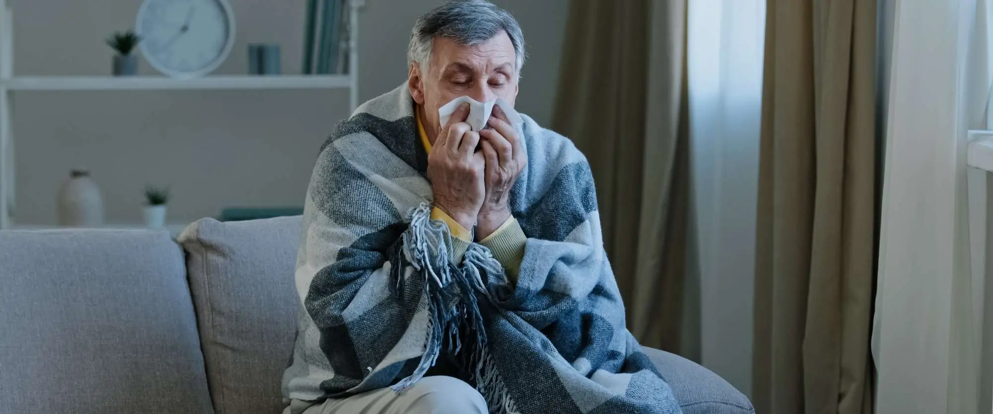 Type 2 Diabetes Symptoms - Man with runny nose